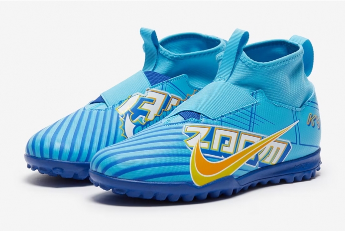 Детские сороконожки Nike Air Zoom Mercurial Superfly 9 Academy x Mbappe TF Junior DO9794-400